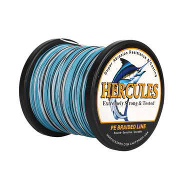 HERCULES 500M 547Yds Camo Blue 10lb-420lb PE Braid Fishing Line 12 Strands HERCULES
